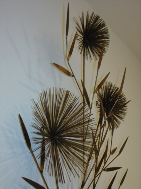 C Jere Brass Sea Urchin Sputnik Metal Wall Sculpture Tree 2