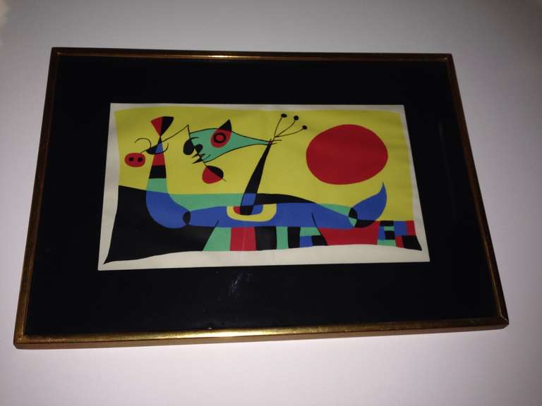 French Joan Miro Circus Lithograph for Jacques Prevert