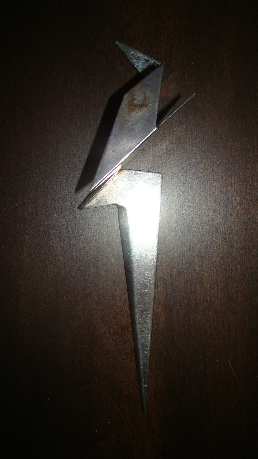 Mid-20th Century Geometric Art Deco Sterling Silver Letter Opener Sculpture For Sale