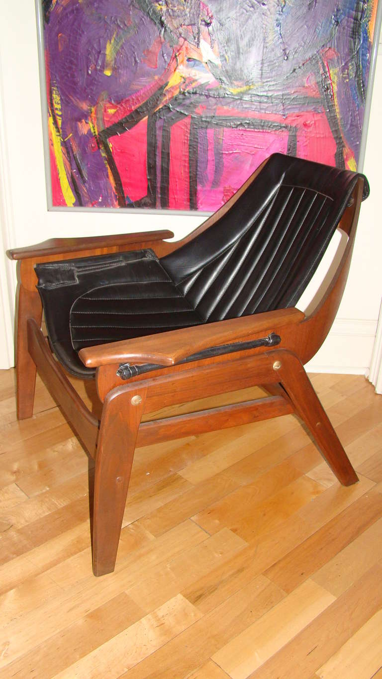 Mid-20th Century Jerry Johnson Mid Century Modern Sling Lounge Chair
