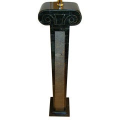 Maitland Smith Greek Column Faux Marble & Brass Floor Lamp