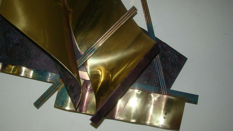 C Jere Brass Wall Hanging Abstract Sculpture 1