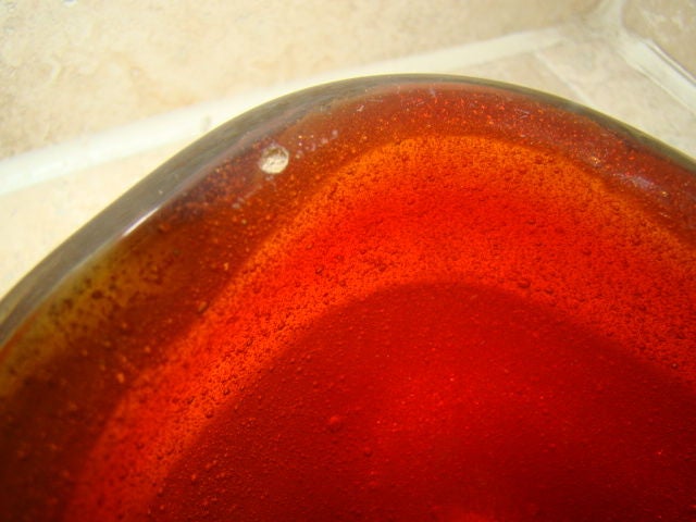 Venini Carlo Scarpa SIgned Acid Etched Murano Glass Bowl 3