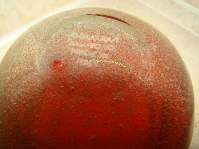 Venini Carlo Scarpa SIgned Acid Etched Murano Glass Bowl 4