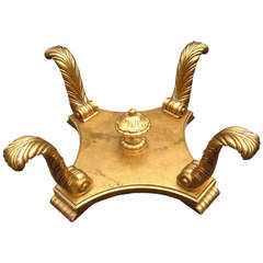 Gold Leaf Art Deco Sculptural Wood Carved Coffee Table Gold Leaf Art Deco Sculptural Wood Carved Coffee Table