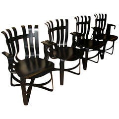 Frank Gehry Set of 4 Hat Trick Dining Chairs by Knoll