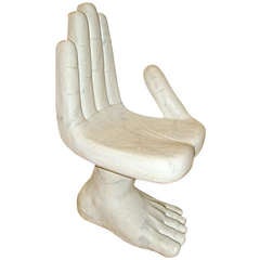 Surrealist Hand & Foot Chair in the Style of Pedro Friedeberg