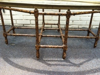 Mid-20th Century Baker Faux Bamboo Tortoise Shell Brass Tray Coffee Table