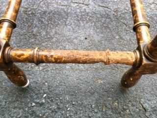 Baker Faux Bamboo Tortoise Shell Brass Tray Coffee Table 2