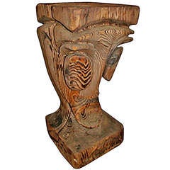 Witco Mid Century Tiki God Bar Stool / Table by William Westenhaven