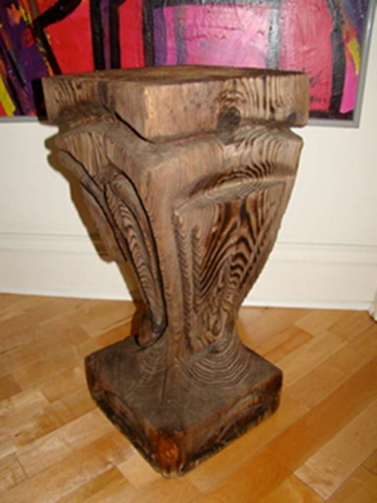 Witco Mid Century Tiki God Bar Stool / Table by William Westenhaven 1