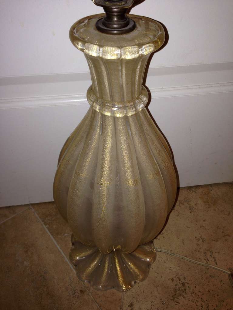 Barovier Murano Glass Cordonato D'oro Table Lamp 1