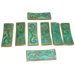 Vintage Pepe Mendoza Set of 8 Modern Drawer Pulls