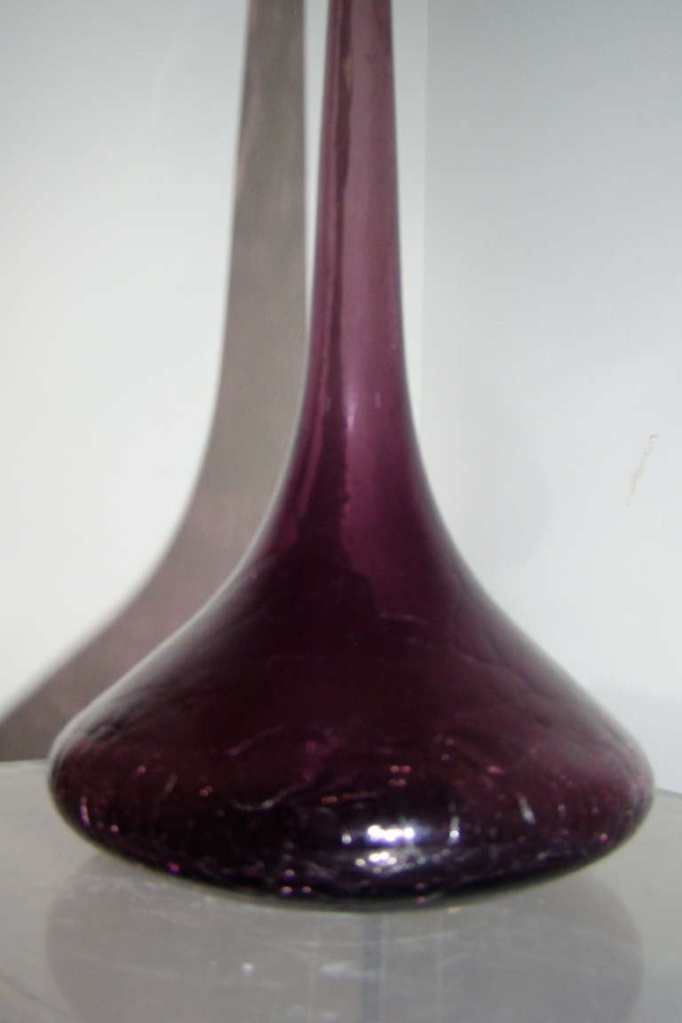 Blenko Glass Early Wayne Husted Shot Glass Decanter 6027 In Excellent Condition In Atlanta, GA
