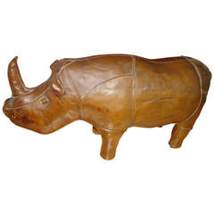 Omersa Abercrombie & Fitch Pottery Rhino Display Sculpture