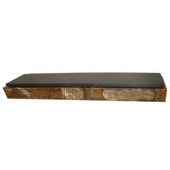 Vintage Paul Evans Copper Patchwork Floating Wall Console Table
