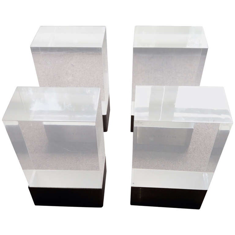 Lucite Block Modern Puzzle Coffee Table at 1stdibs