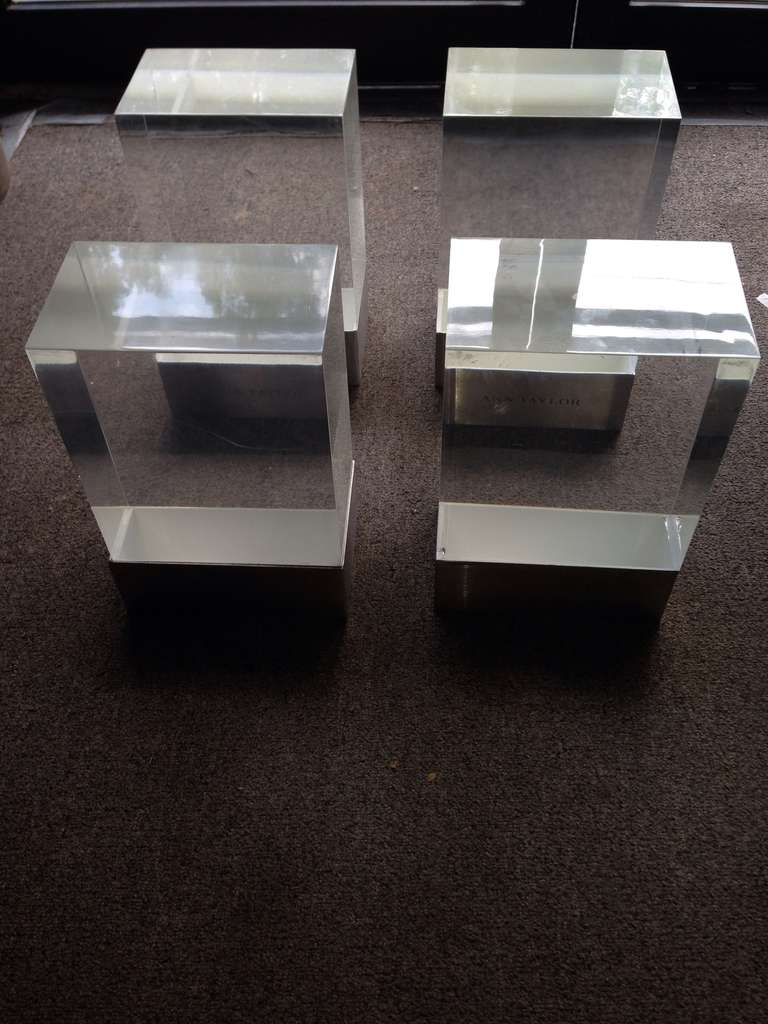 Lucite Block Modern Puzzle Coffee Table at 1stdibs