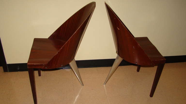 French Philippe Starck Pair of chairs For the Royalton
