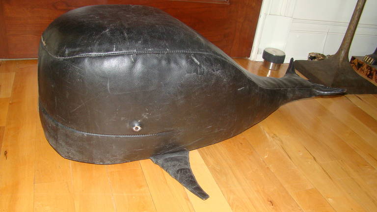 Omersa Abercrombie & Fitch Leather Whale Sculpture 2