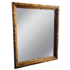 Vintage Oversized Guilded Wood Full Length Floor Mirror