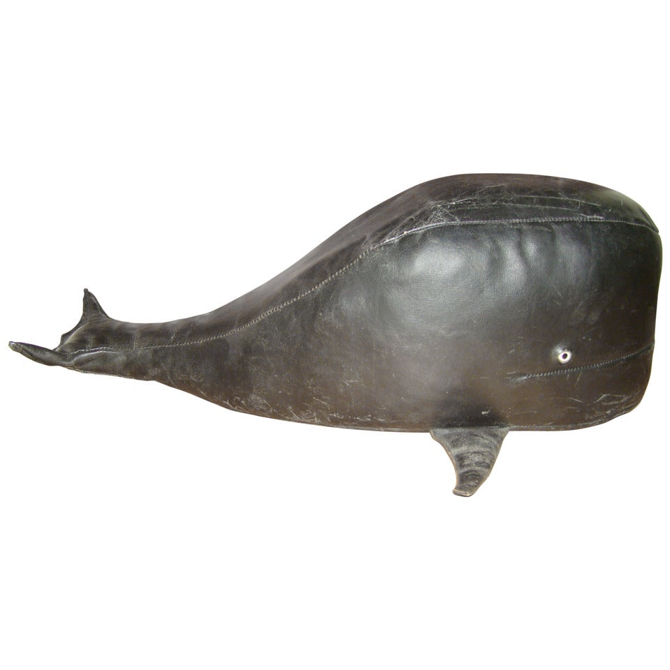Omersa Abercrombie & Fitch Leather Whale Sculpture