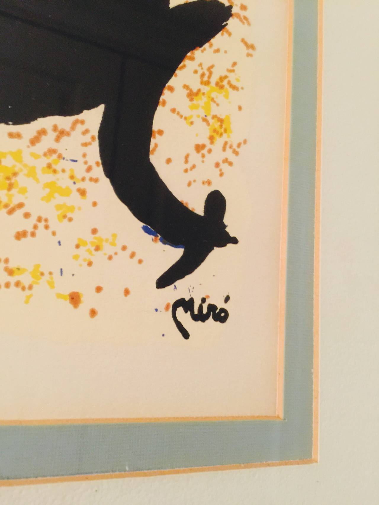 Vintage Joan Miró Modernist Lithograph In Excellent Condition In Atlanta, GA