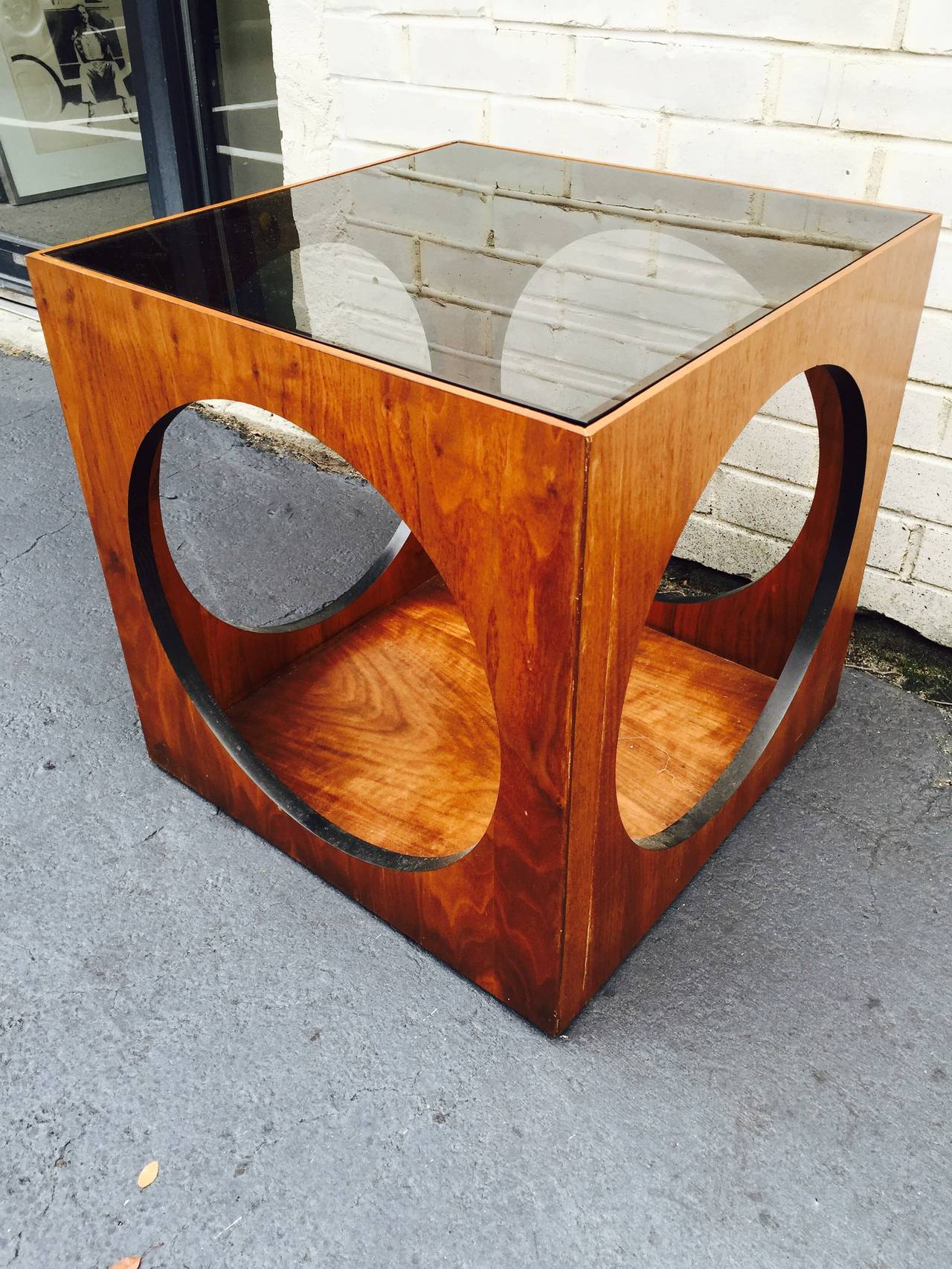 Mid-Century Danish Sculptural Lane Cube Table 1