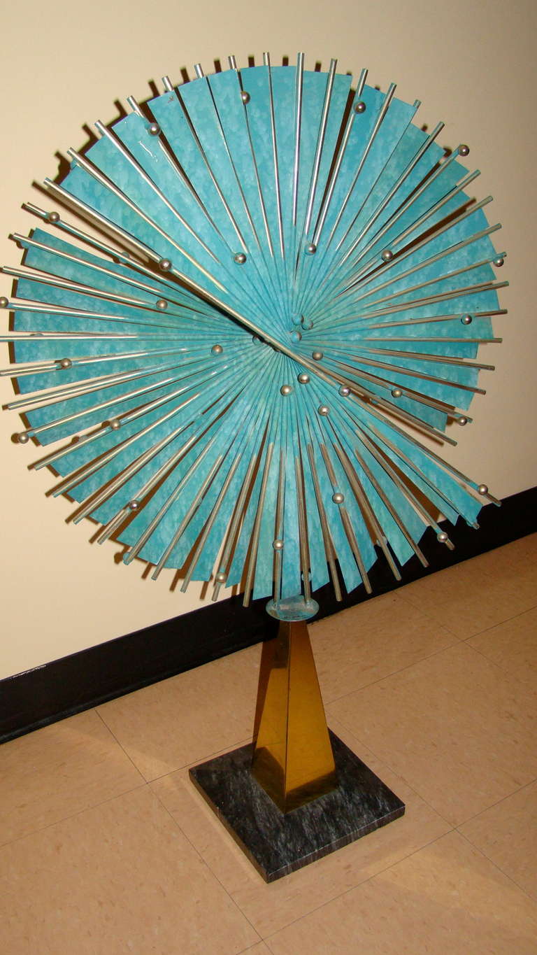 Curtis Jere Verdigris Abstract Metal Table Sculpture In Excellent Condition In Atlanta, GA