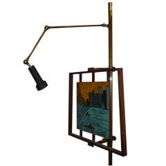 Arredoluce Easel Brass Floor Lamp Painting Display