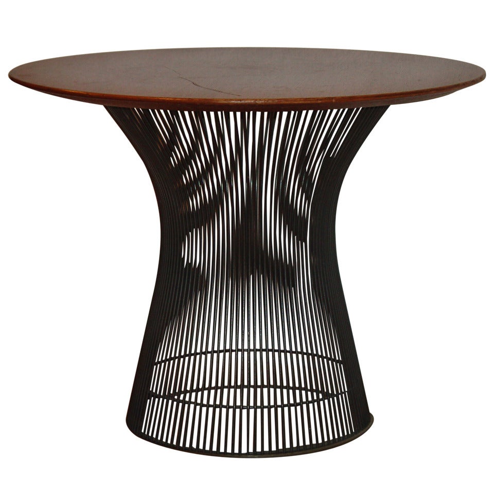 Warren Platner Knoll Bronze 
Rosewood Occasional Coffee Table Mid Century