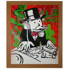 Alec Monopoly "DJ Monopoly" Painting
