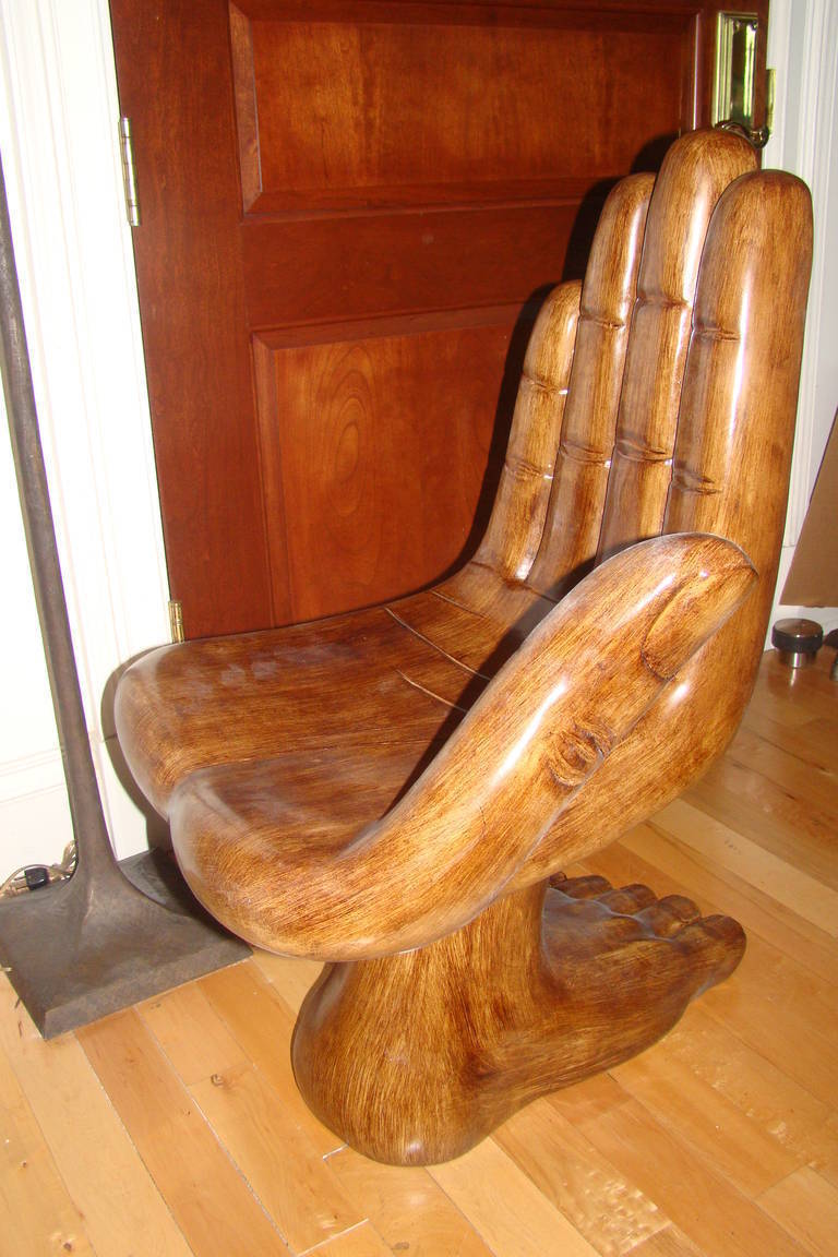 Pair of Hand Foot Chairs after Pedro Friedeberg 1