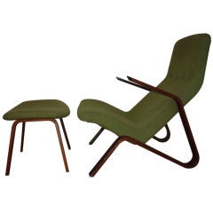Knoll Saarinen Grasshopper Chair & Ottoman 1st Production