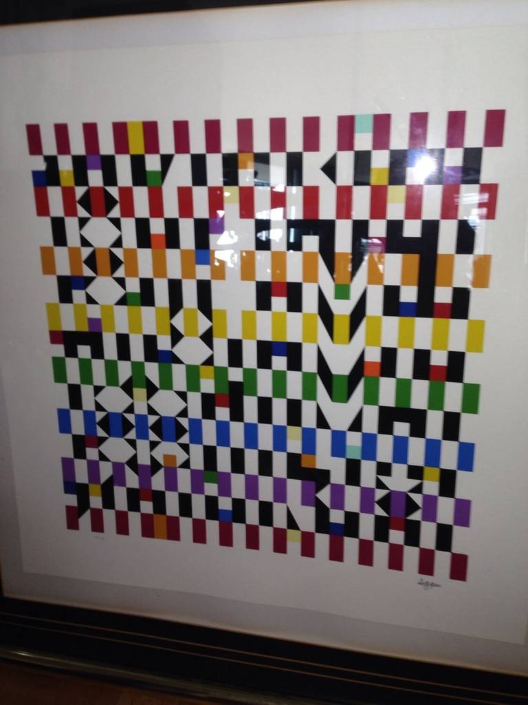 20th Century Yaacov Agam Pencil Signed and Numbered Mid Century Lithograph