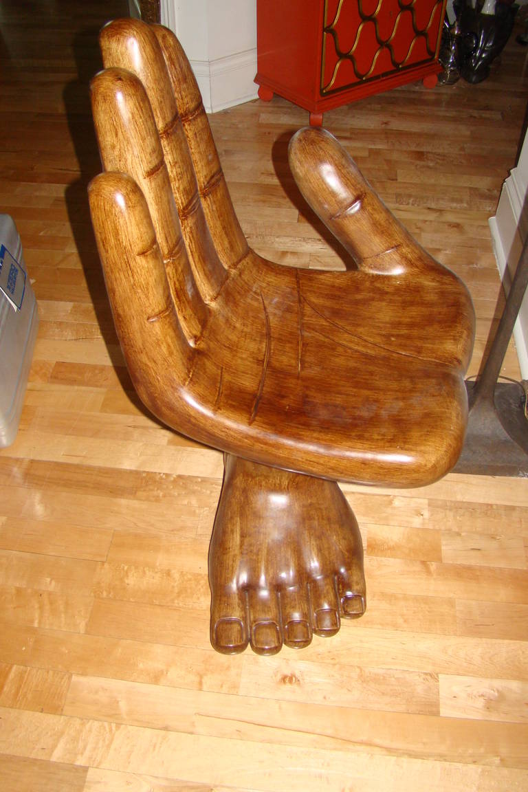 20th Century Hand / Foot Chair in the Manner of Pedro Friedeberg