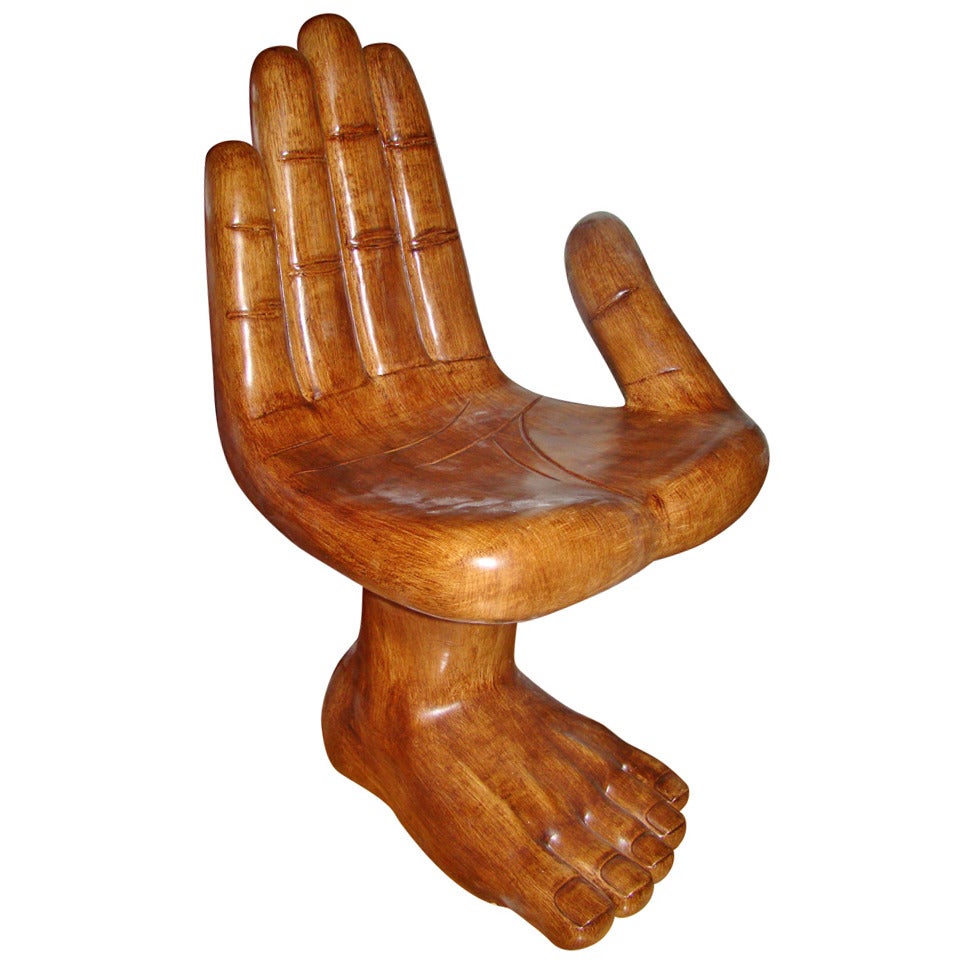 Hand / Foot Chair in the Manner of Pedro Friedeberg
