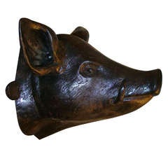 Aluminum Boars Head Wall Hanging Sculpture Mount