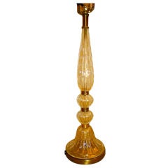 Barovier 
Toso Gold Flake Murano Glass Table Lamp