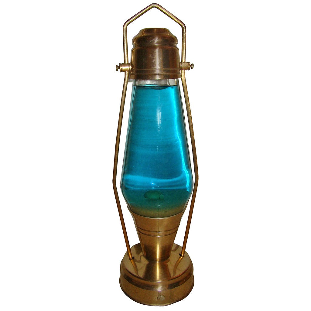 Vintage Coach Lantern Copper Mid-Century Lava Lamp