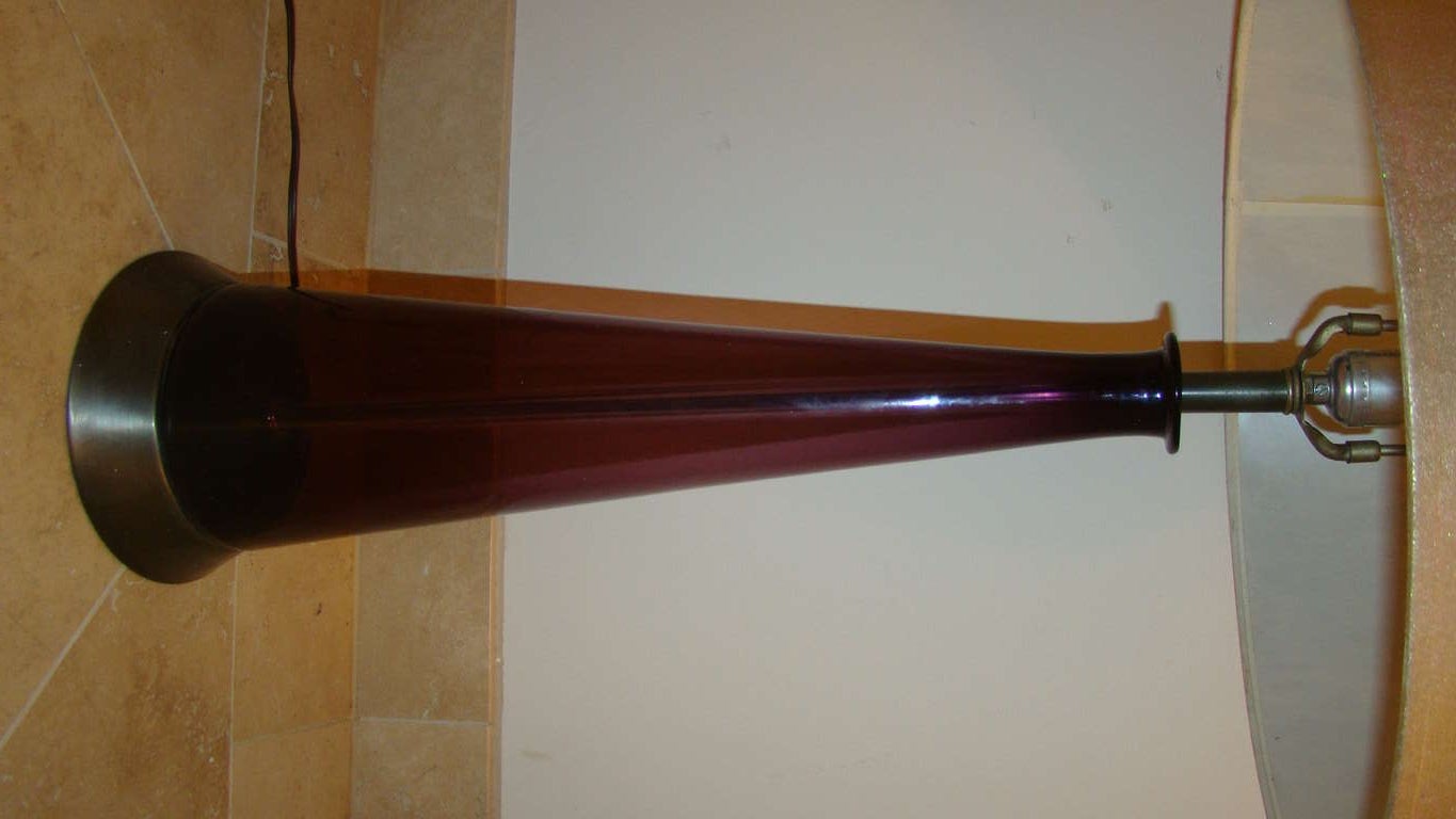 Blenko Purple Glass Mid Century Table lamp 1