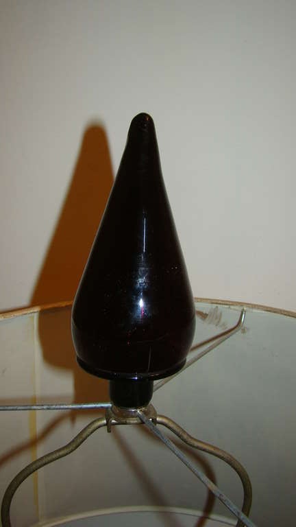 Blenko Purple Glass Mid Century Table lamp 2