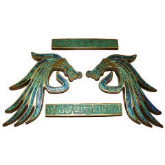 Pepe Mendoza set of 4 Modernist Cabinet Pulls