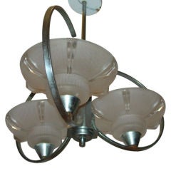 Art Deco Machine Age Chandelier Lamp