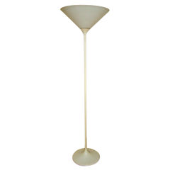 Mid Century Max Bill Tulip Base Floor Lamp with Glass Shade