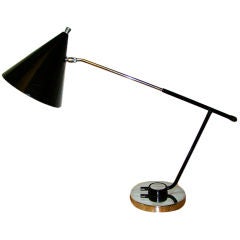 Italian Cone Shade Mid Century Modern Table Lamp