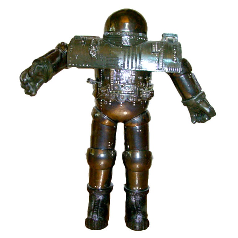 American Pottery Mid Century Robot Table Sculpture