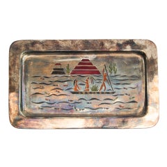 Vintage Tray 'Pluma Azteca' - Los Castillo