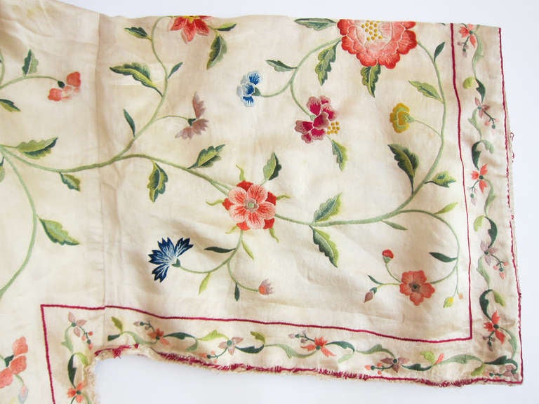 Embroidered Silk Vestment - Early 19th C. For Sale 3