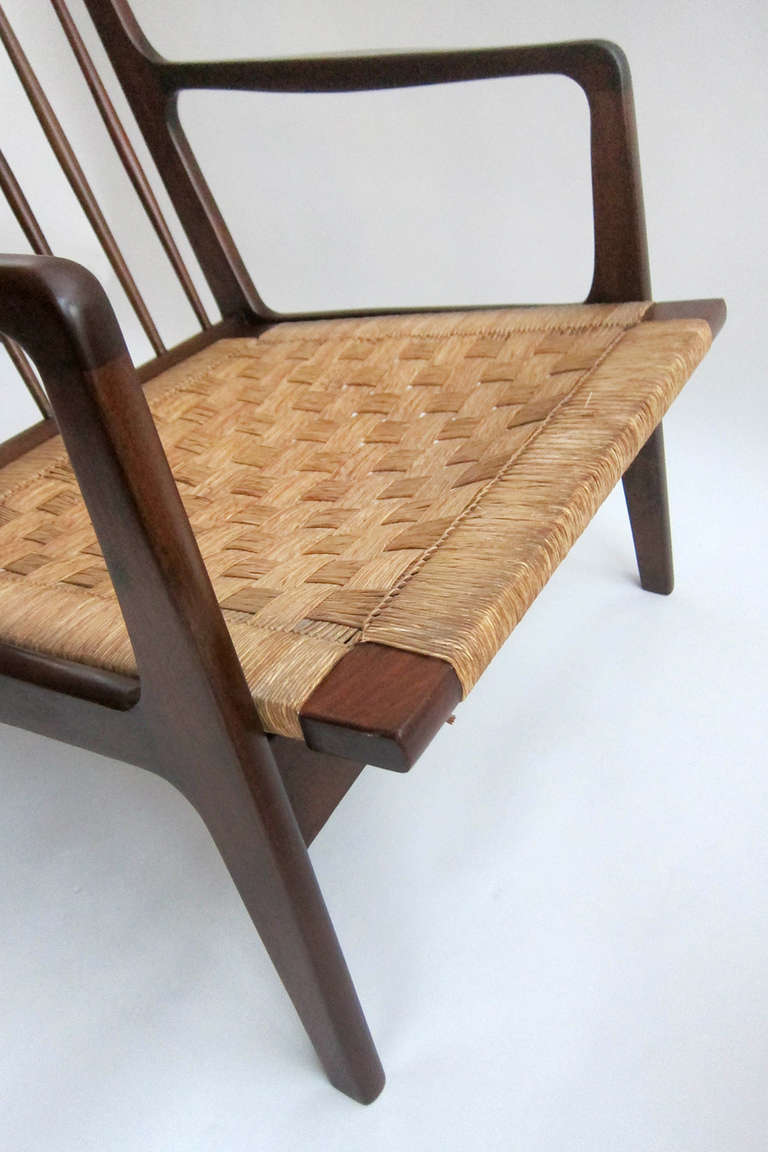 Mexican Pair of Mid-Century Palm Fiber Lounge Chairs